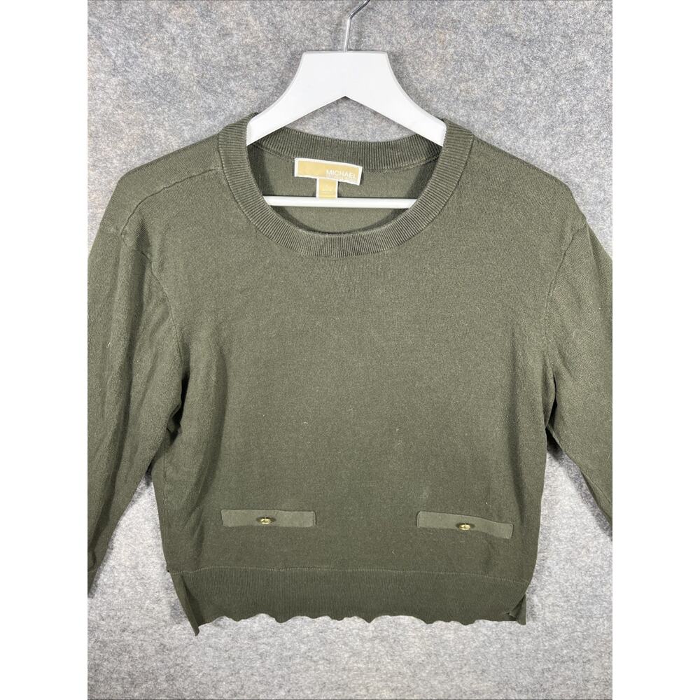 Michael Michael Kors Women's Olive Green Knit Sweater – Size‎ Lg – Classic Chic - Picture 3 of 10